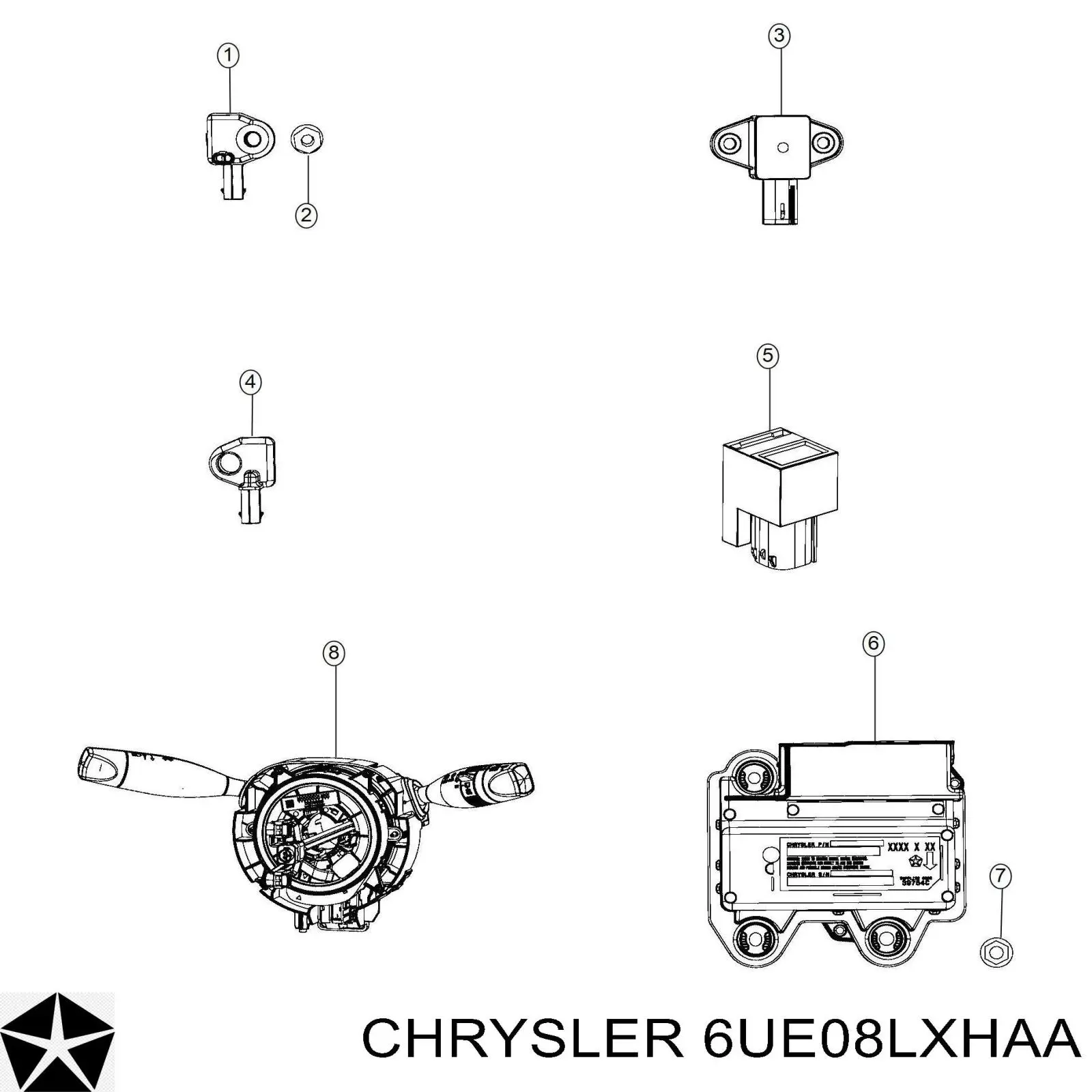 6BZ87LXHAB Chrysler Перемикач підрульовий