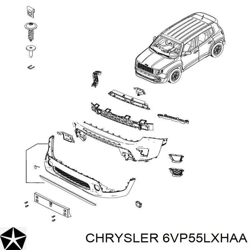 6VP55LXHAA Chrysler Заглушка протитуманок, ліва