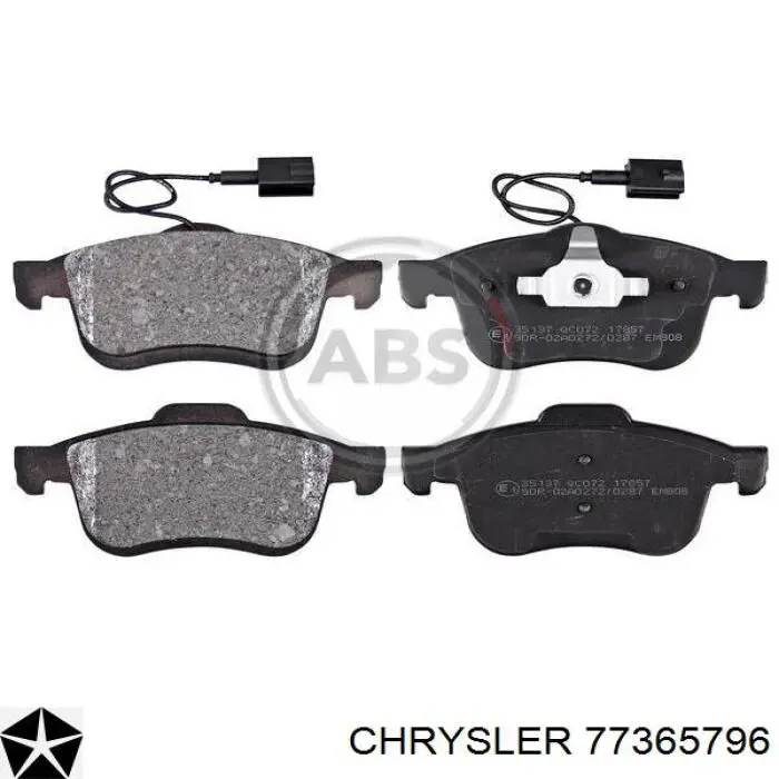 Купити 77365796 Chrysler Колодки гальмівні передні, дискові