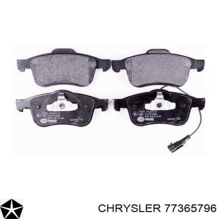 Передні тормозні колодки 77365796 Chrysler