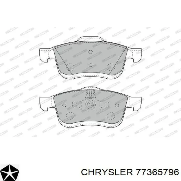 77365796 Chrysler Передні гальмівні колодки