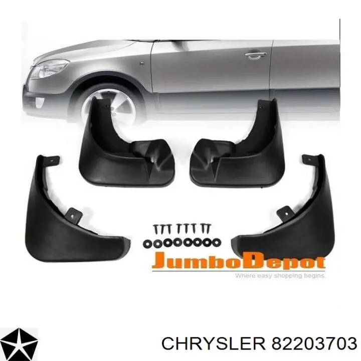 Бризковики передні, комплект 82203703 Chrysler