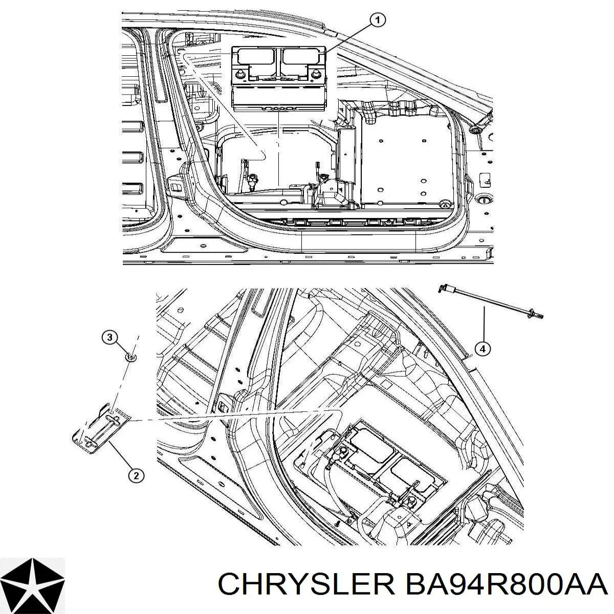 Батарея акумуляторна Chrysler BA94R800AA ціна, від 131.59 USD