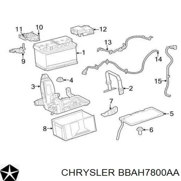 Купити BBAH7800AA Chrysler Автомобільна батарея