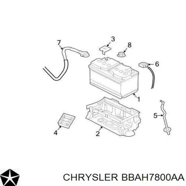 BBAH7800AA Chrysler Авто акумулятор