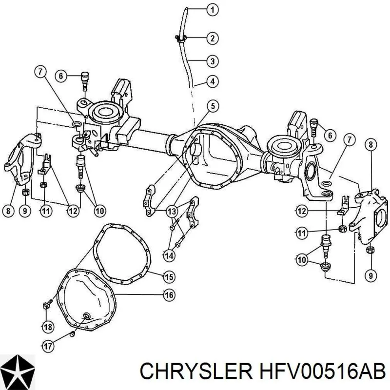HFV00516AB Chrysler Радіатор охолодження двигуна