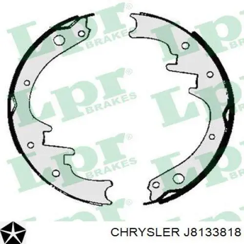 Колодки гальмові задні, барабанні Chrysler J8133818 ціна, від 39.09 USD