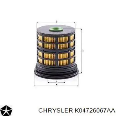 Фільтр тонкого очищення палива Chrysler K04726067AA ціна, від 18.32 USD