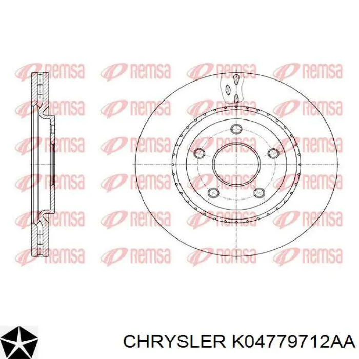 K04779712AA Chrysler Гальмо дискове переднє