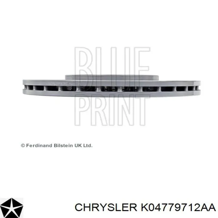 Диск переднього гальма Chrysler K04779712AA ціна, від 65.24 USD