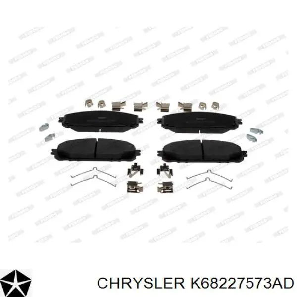 Колодки гальмівні передні, дискові K68227573AD Chrysler