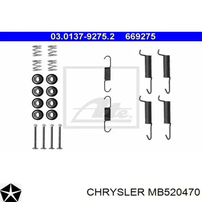 MB520470 Chrysler ремкомплект стоянкового гальма
