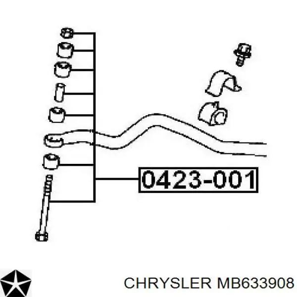 Купити MB633908 Chrysler Втулка штоку переднього амортизатора