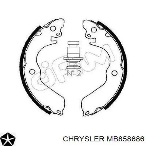 Колодки гальмові задні, барабанні MB858686 Chrysler