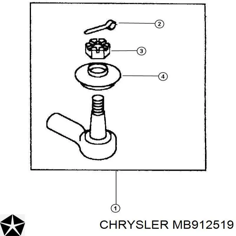 Накінечник рульової тяги, зовнішній MB912519 Chrysler