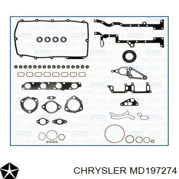 MD197274 Chrysler прокладка головки блока циліндрів (гбц)