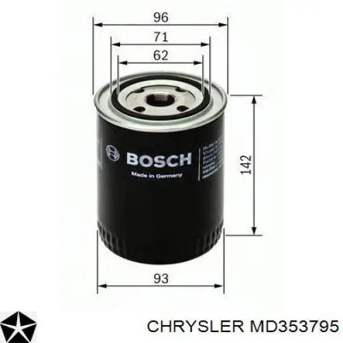 Масляний фільтр MD353795 Chrysler