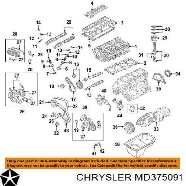 MD375091 Chrysler коромисло клапана, рокер