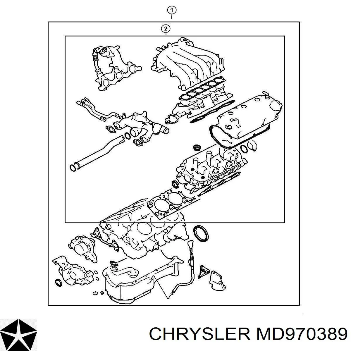 MD970389 Chrysler герметик піддону картера двигуна