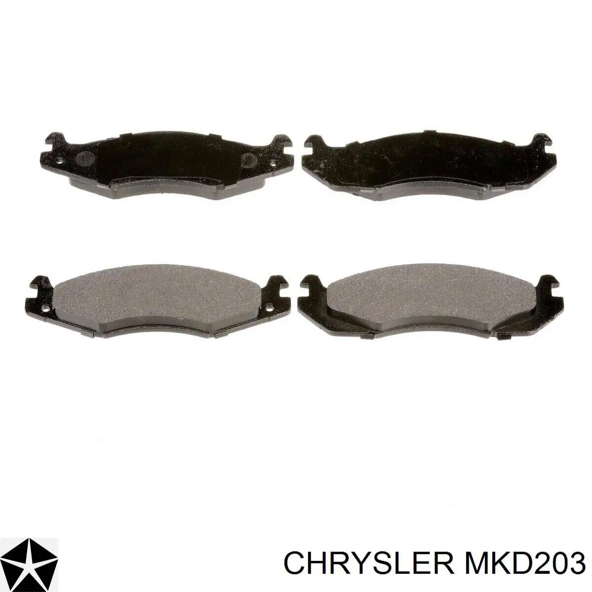 Гальмівні колодки Chrysler MKD203 ціна, від 1565.58 UAH