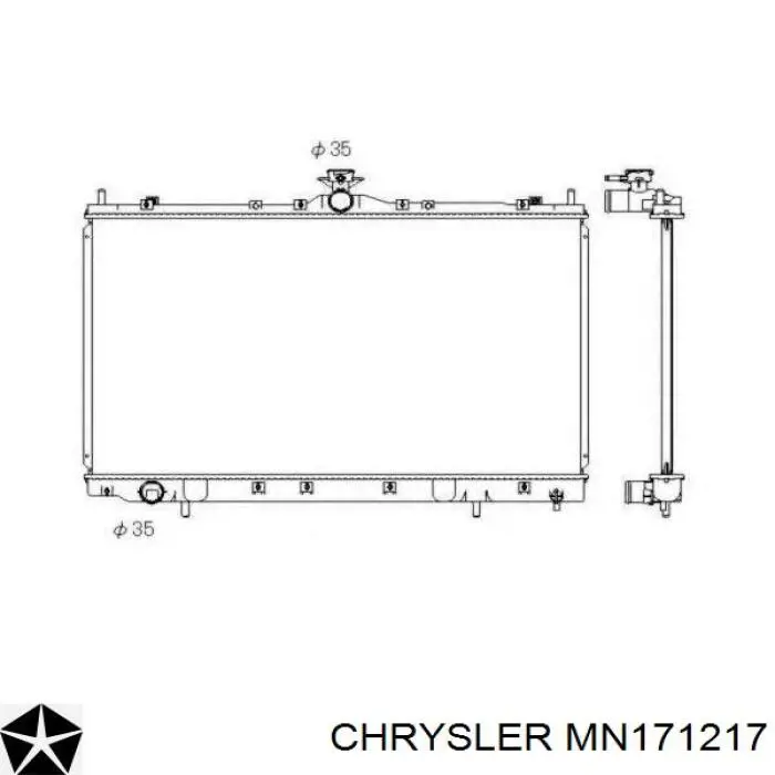 MN171217 Chrysler Радіатор охолодження двигуна