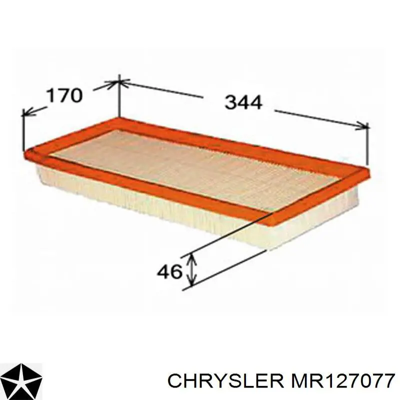 MR127077 Chrysler фільтр повітряний