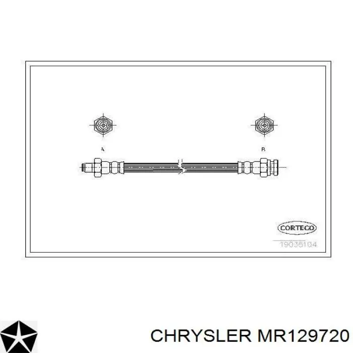 MR129720 Chrysler шланг гальмівний передній