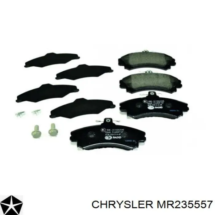 Гальмівні колодки Chrysler MR235557 ціна, від 17.72 USD
