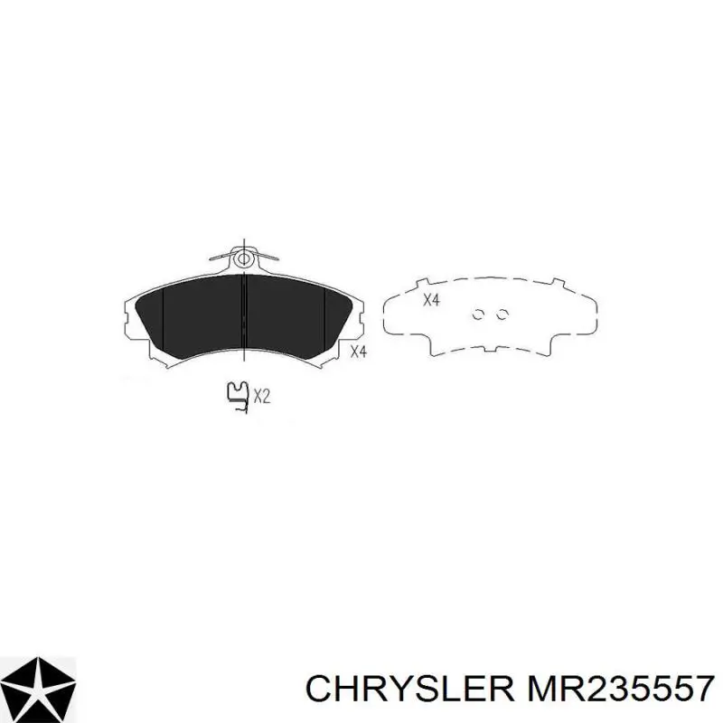 MR235557 Chrysler Передні гальмівні колодки