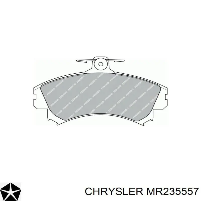MR235557 Chrysler колодки гальмівні передні, дискові
