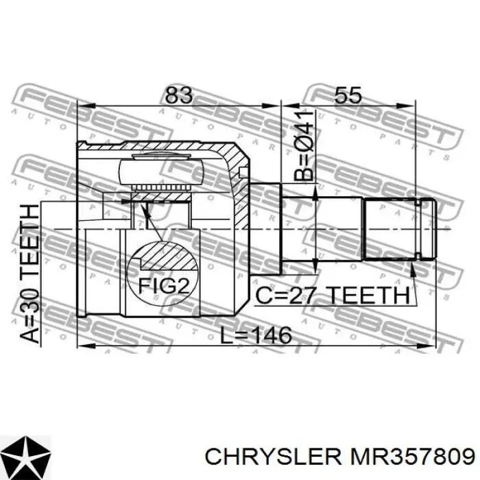 Привід передній лівий Mitsubishi MR357809 ціна, від 112.99 USD