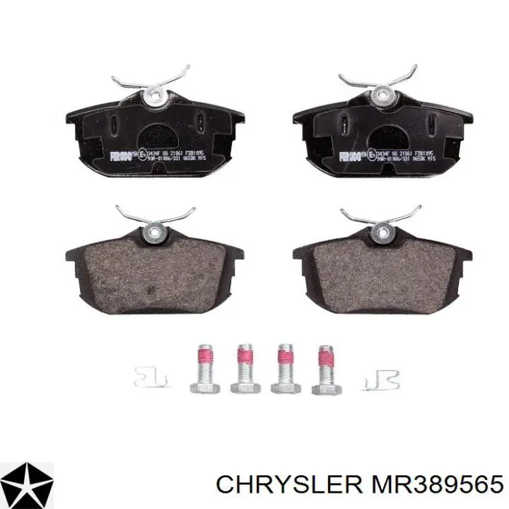 Задні гальмівні колодки MR389565 Chrysler