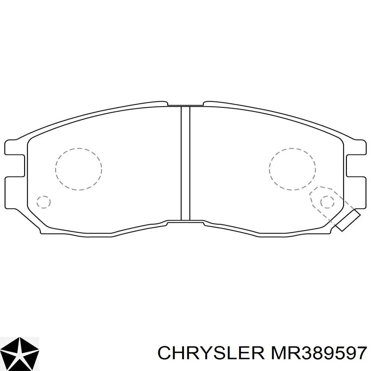 MR389597 Chrysler комплект пружинок кріплення дискових колодок, передніх