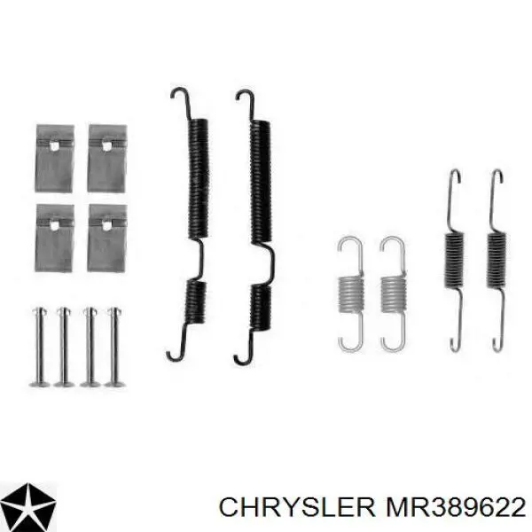 Купити MR389622 Chrysler Комплект пружинок кріплення дискових колодок, задніх