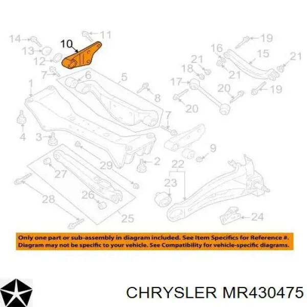 Купити MR430475 Chrysler Підшипник диференціалу переднього моста
