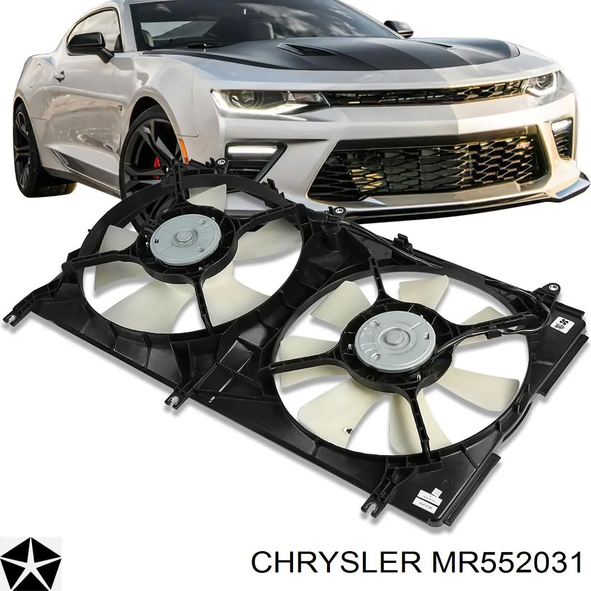 MR552031 Chrysler Мотор вентилятора системи охолодження, лівий