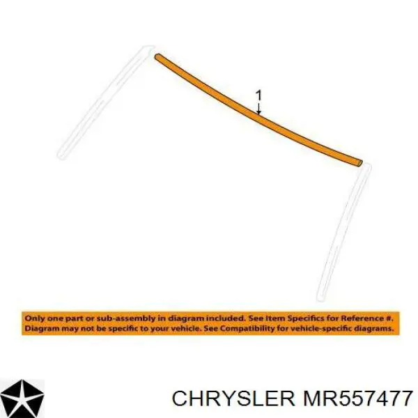 MR557477 Chrysler Молдинг лобового скла, верхній