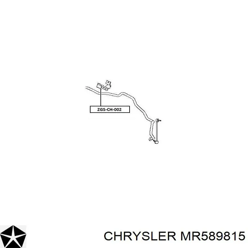 MR589815 Chrysler Втулка стабілізатора переднього