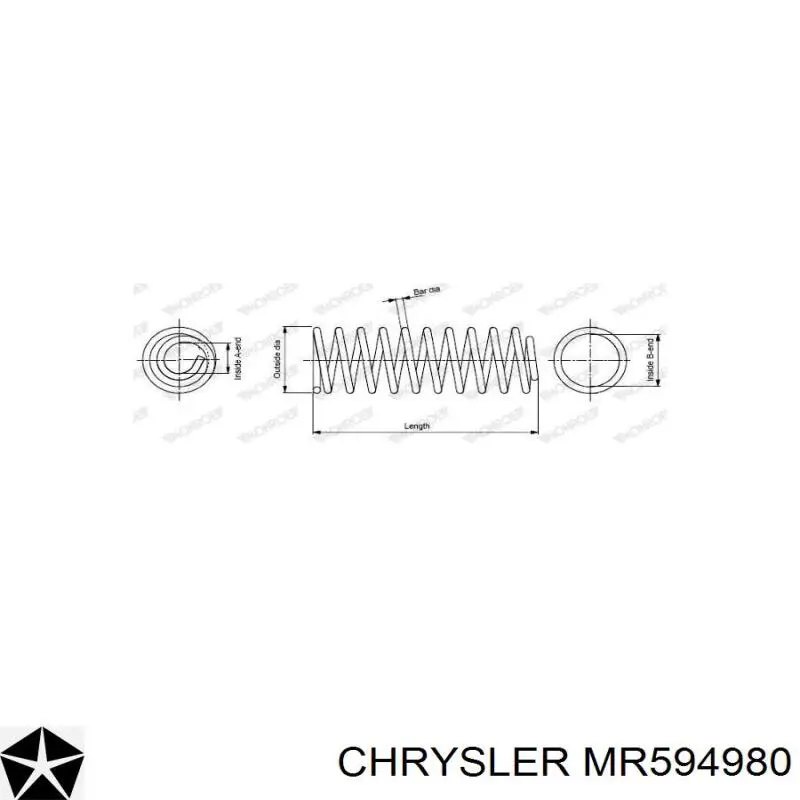 Пружина задня MR594980 Chrysler