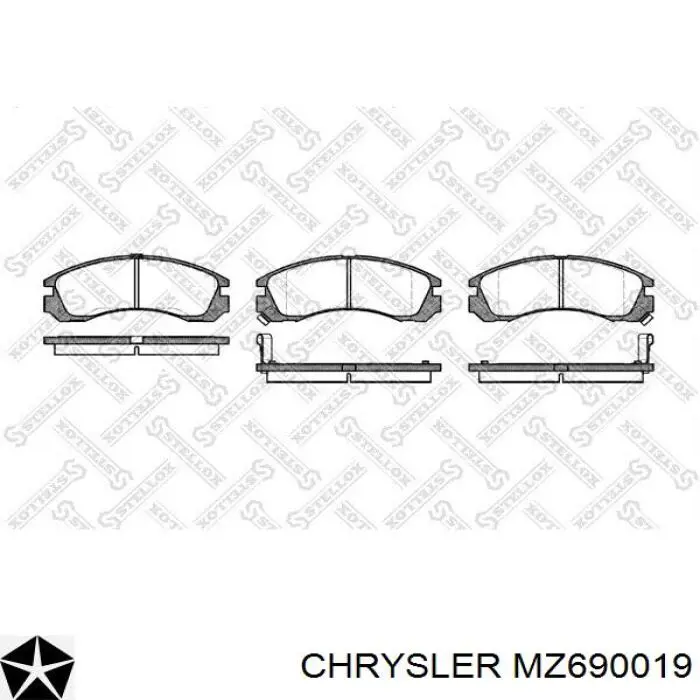 Колодки гальмівні передні, дискові MZ690019 Chrysler