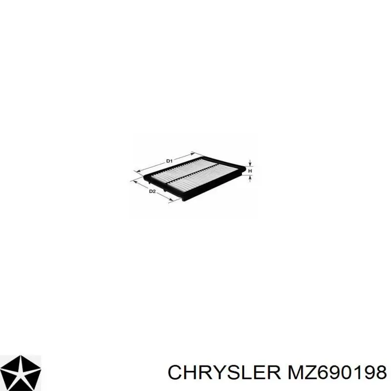 MZ690198 Chrysler фільтр повітряний