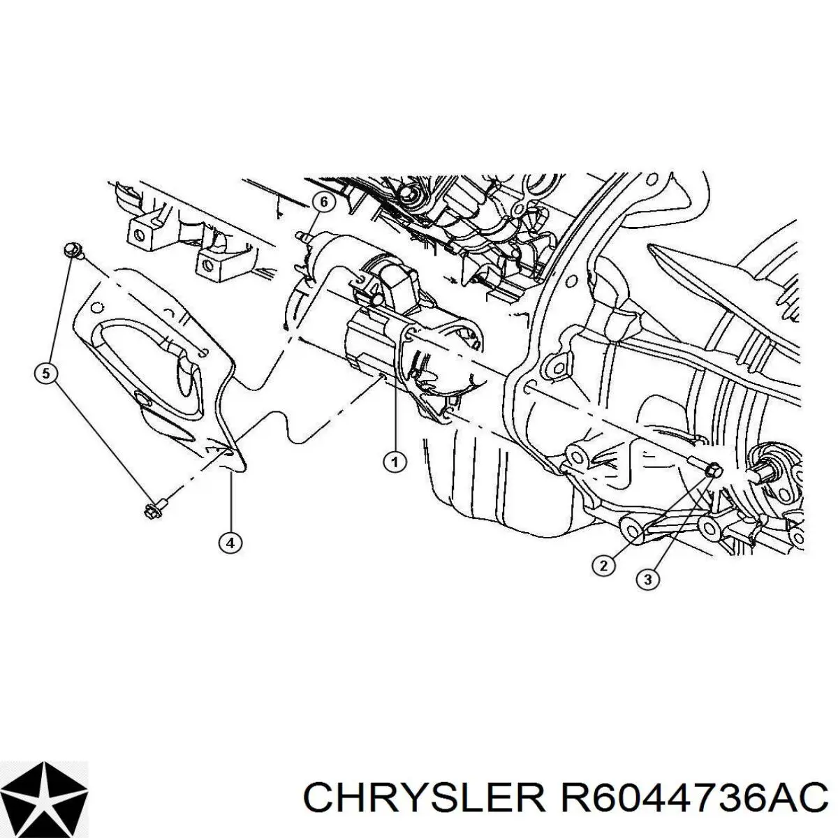 Стартер Chrysler R6044736AC ціна, від 86.47 USD