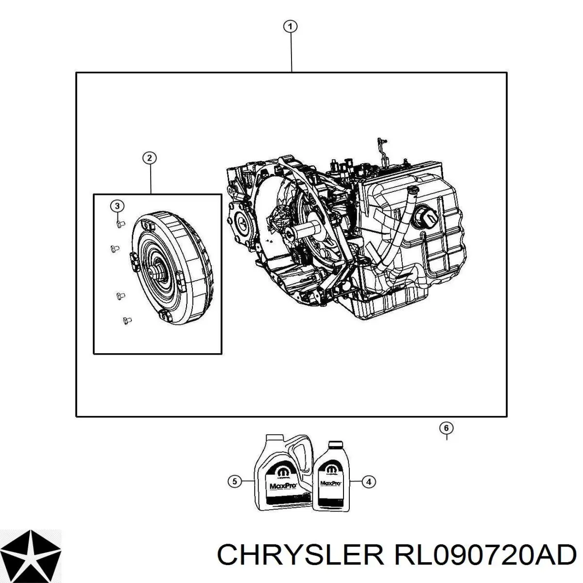 МКП в зборі Chrysler RL090720AD ціна, від 2040.82 USD