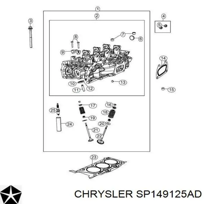 SP149125AD Chrysler свіча запалювання
