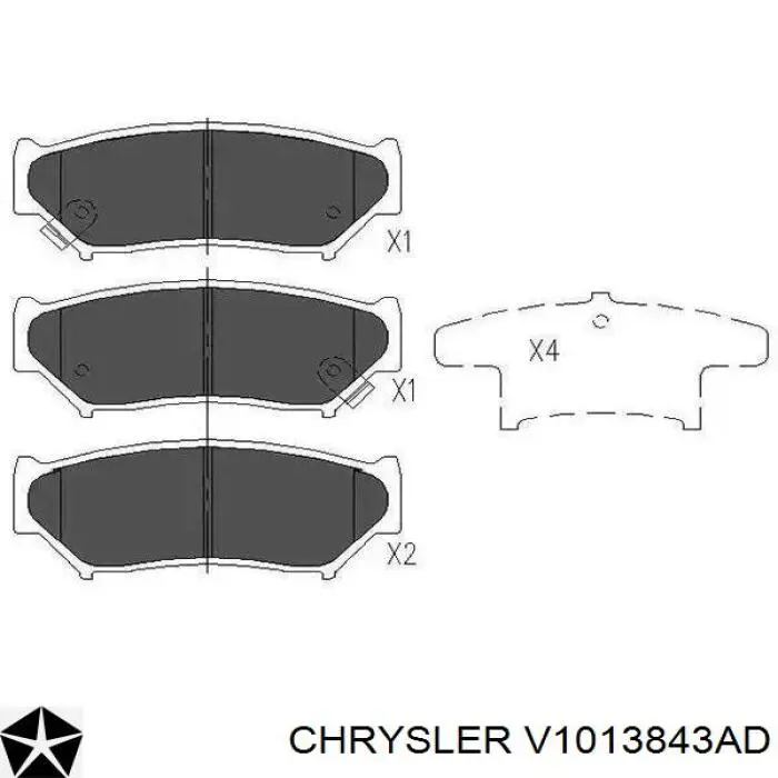 V1013843AD Chrysler колодки гальмівні передні, дискові