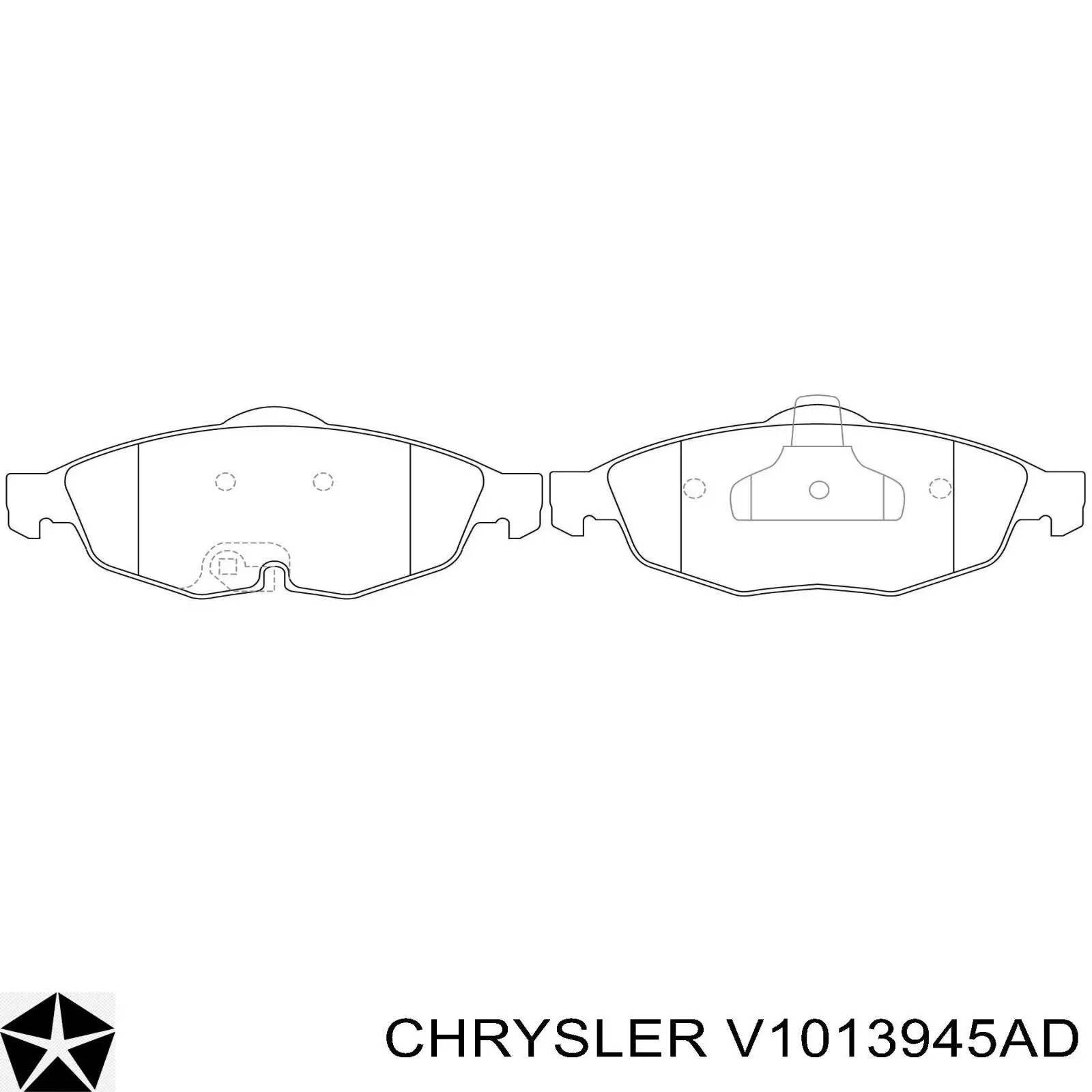 V1013945AD Chrysler колодки гальмівні передні, дискові