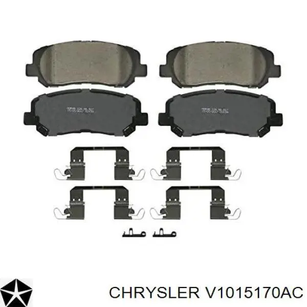 Гальмівні колодки Chrysler V1015170AC ціна, від 46.93 USD