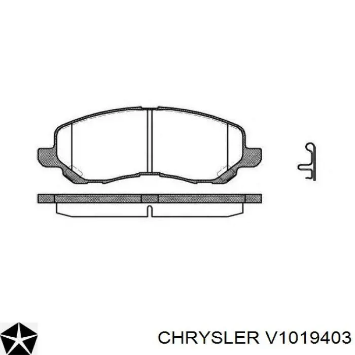 Передні тормозні колодки V1019403 Chrysler