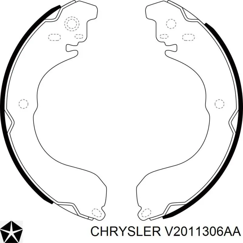 Колодки гальмові задні, барабанні Chrysler V2011306AA ціна, від 28.19 USD