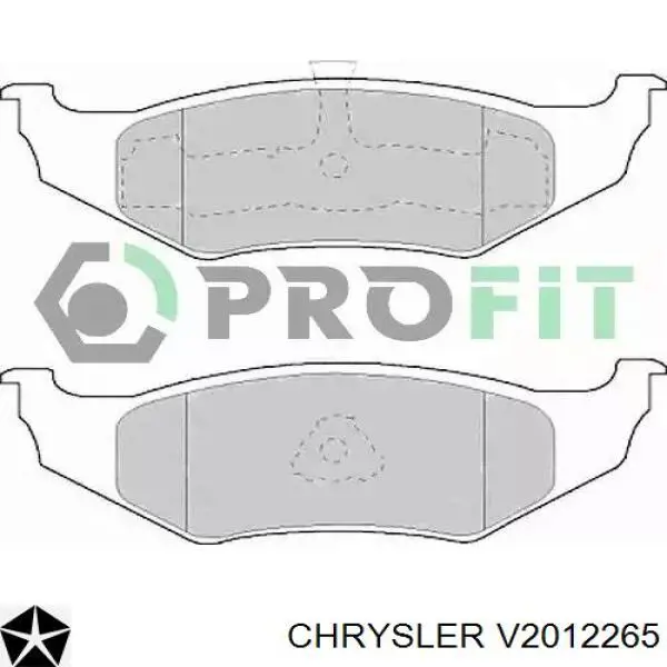 V2012265 Chrysler колодки гальмові задні, дискові